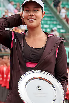 Ana Ivanovic knows how to hold a racket