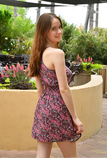 FTV Hazel Posing In Summer Dress Outdoors