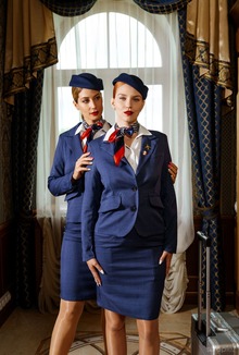 Sharon White And Leya Desantis Shine In Cabin Crew Fantasy With Feoldoes