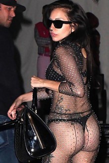 Lady Gaga In Sexy Body Fishnet