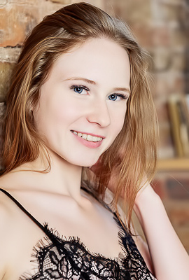 Zuzanna Freckle-faced Sweetie Is Reading On Her Bed