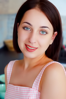 Alin Luxe In Her Pink Gingham Dress Revealing Her Luscious Ass