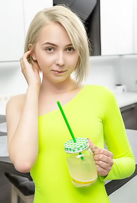 Bernie Thighs Spread Wide For A Delicious View Of Her Plump-lipped Pussy