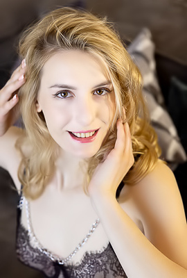 Lillie Pie Bends Over And Slides Her Panties Down Her Silky Thighs