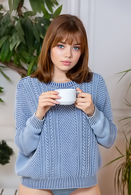 'I Like My Coffee Sweet' with Keira Blue via Sex-Art