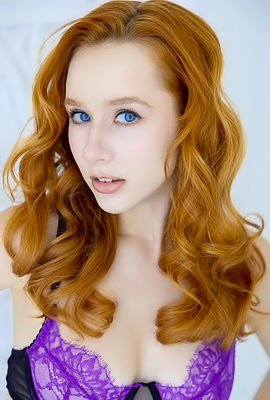 Lila Rouge Her Long Wavy Hair Cascading Like Liquid Copper