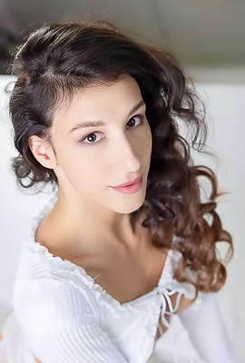 Luna Ortega Leggy Spanish Brunette Reclines On The Cool Marble Surface