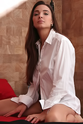 Santa Exposing Lovely Uptilted Breasts With Wonderfully Stiff