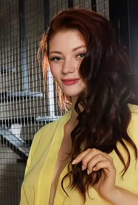 Emily Stones Secret Stripping Confession In Yellow Robe